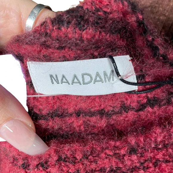 NAADAM Space-Dyed Alpaca-Blend Sweater Magenta Size Large - Picture 7 of 10